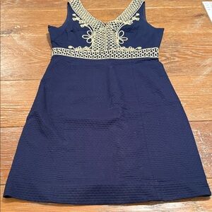 Lilly Pulitzer Navy and Gold Mini Dress